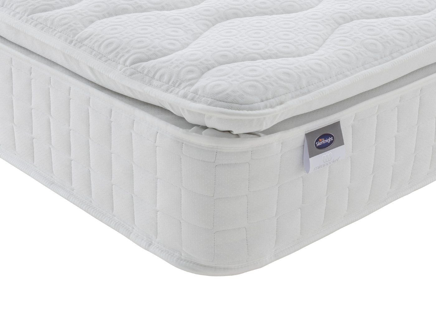 silentnight quilted mattress topper and pillow set single