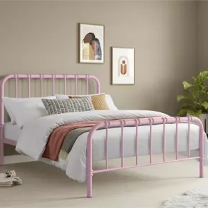 Jordan Pink Metal Bedframe