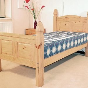 Heartlands Furniture Corona Bed High Footend 3' Single Pine Wooden Bed Image 0