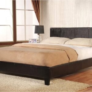 Heartlands Furniture Haven PU Faux  3' Single Brown Leather Bed Image 0
