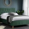 Birlea Loxley 4' Small Double Green Fabric Bed Image 0