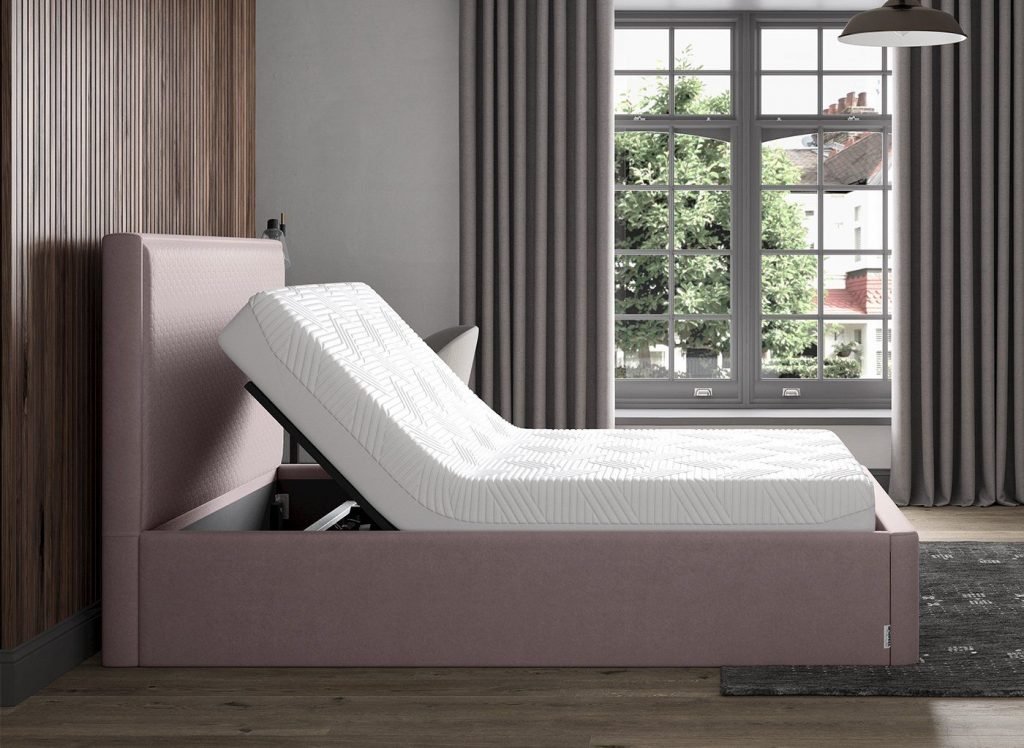 TEMPUR Reign Sleepmotion Adjustable VelvetFinish Bed Frame UK