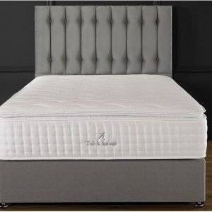 Tuft & Springs Solitaire 2000 Pocket Memory Pillow Top Mattress + Premium Divan Bed
